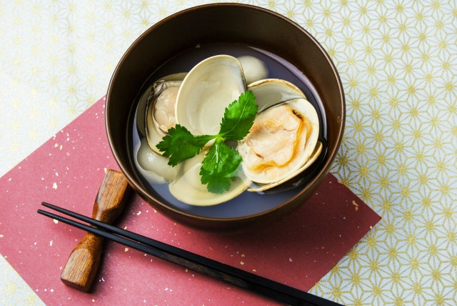 Clam clear soup
